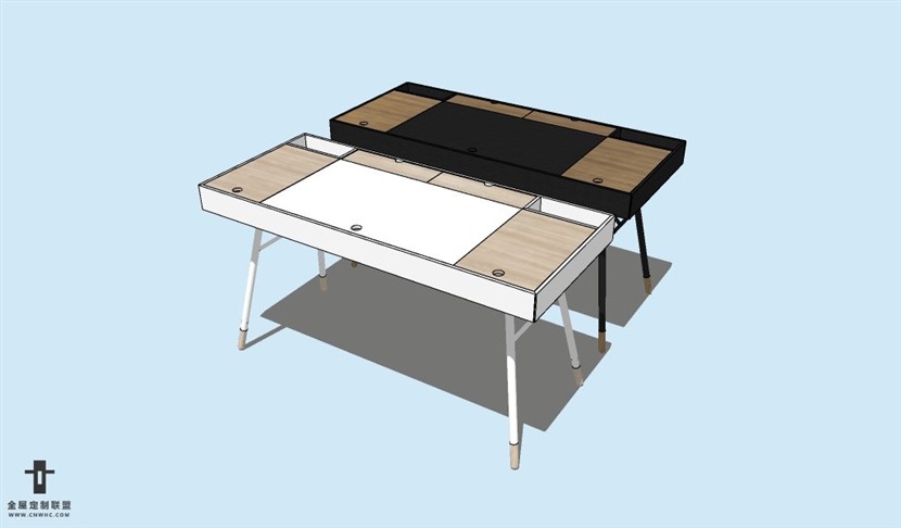 SketchUp草图大师梳妆台SU模型下载Vanity-032SKP模型