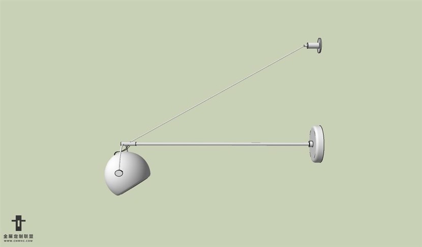 SketchUp草图大师现代风格壁灯SU模型下载Wall light-056SKP模型
