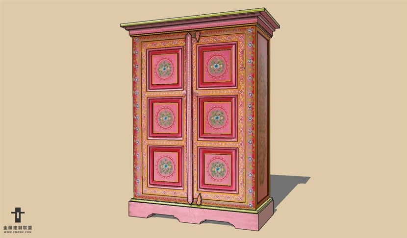 SketchUp草图大师欧式衣橱衣柜SU模型下载Wardrobe-002SKP模型