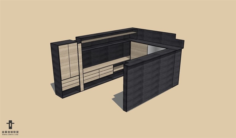 SketchUp草图大师开放式衣柜iSU模型Wardrobe-007SKP模型