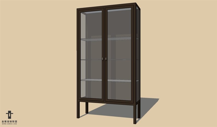 SketchUp草图大师现代风格酒柜SU模型下载WineCabinet 004SKP模型