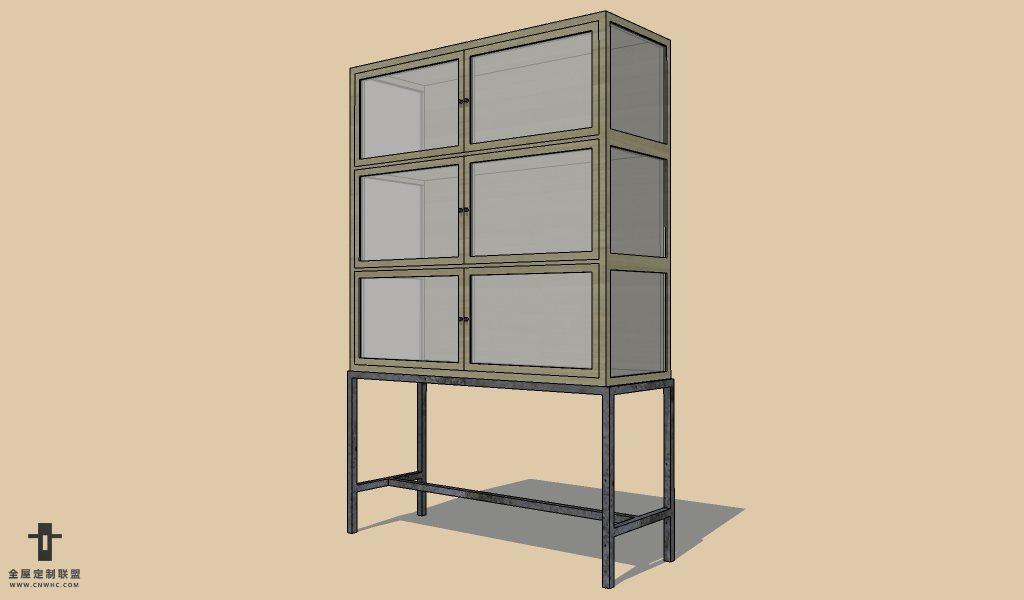 SketchUp草图大师现代简约风格酒柜SU模型下载WineCabinet 008SKP模型