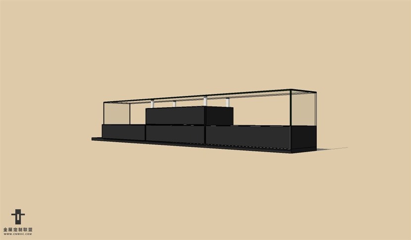 SketchUp草图大师现代风格电视柜SU模型下载Cabinet 026SKP模型