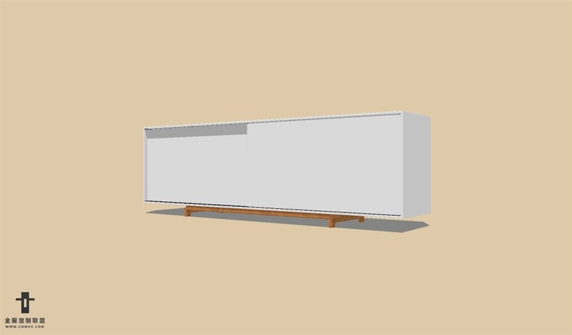 SketchUp草图大师现代风格电视柜SU模型下载Cabinet 034SKP模型