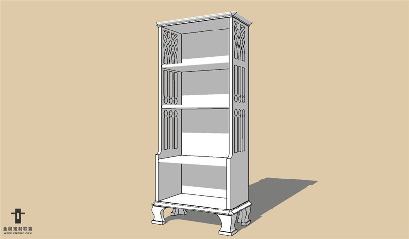 SketchUp草图大师欧式柜子储物柜SU模型下载cabinet-046SKP模型