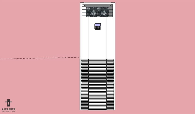 SketchUp草图大师电器立柜式空调SU模型conditioner-011SKP模型