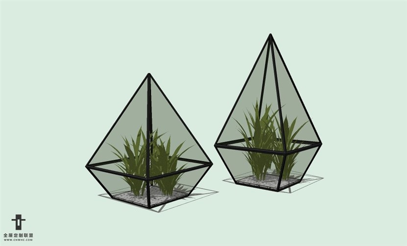 SketchUp草图大师室内植物花草盆栽SU模型下载plants-014SKP模型