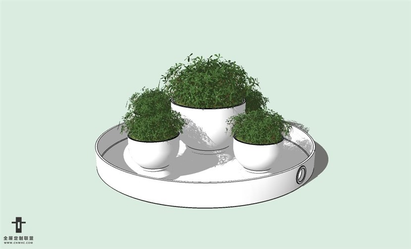 SketchUp草图大师室内植物花草盆栽SU模型下载plants-018SKP模型