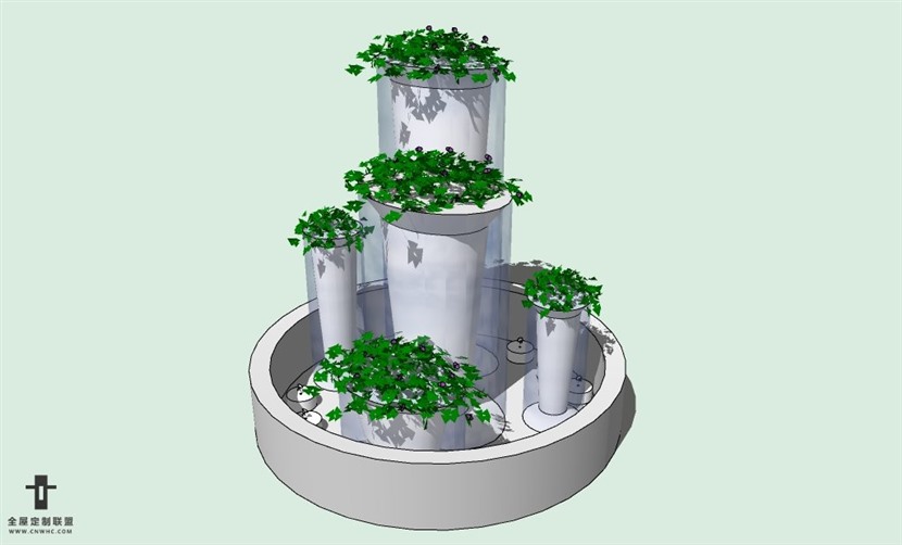 SketchUp草图大师室内植物花草盆栽SU模型下载plants-024SKP模型