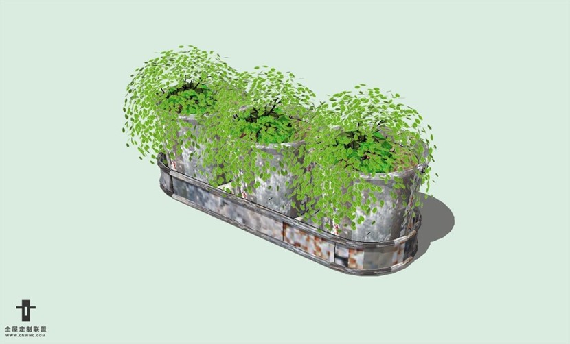 SketchUp草图大师室内植物花草盆栽SU模型下载plants-027SKP模型