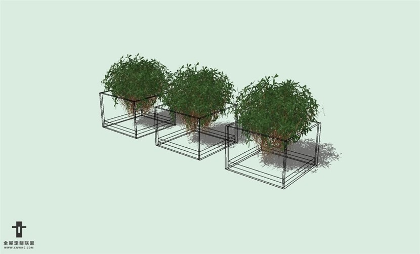 SketchUp草图大师室内植物花草盆栽SU模型下载plants-030SKP模型