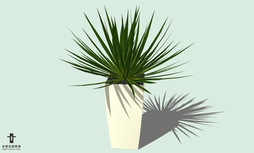 SketchUp草图大师室内植物花草盆栽SU模型下载plants-033SKP模型