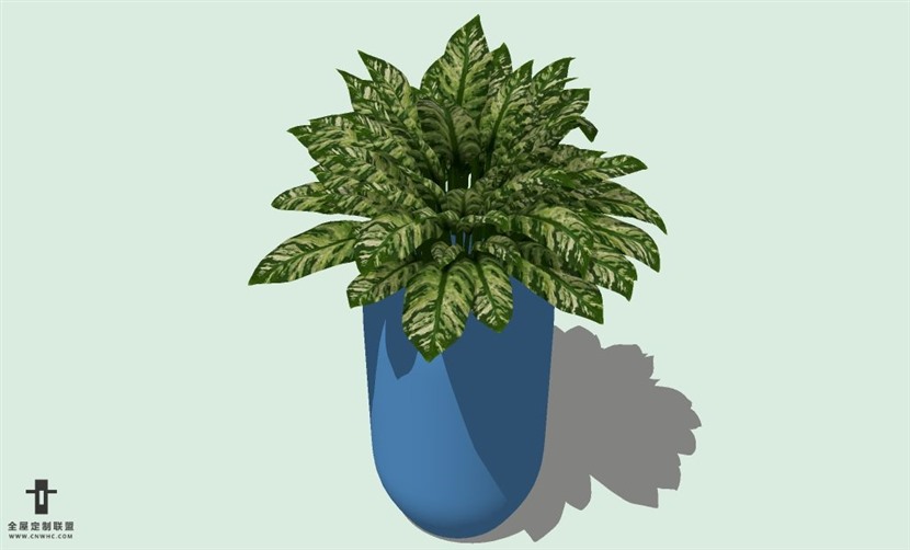 SketchUp草图大师室内植物盆景花草盆栽SU模型下载plants-064SKP模型