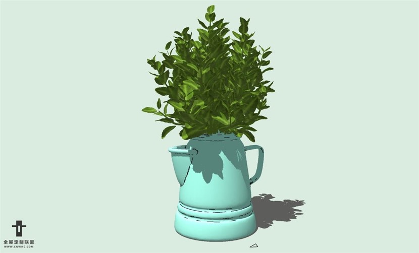 SketchUp草图大师室内植物盆景花草盆栽SU模型下载plants-075SKP模型