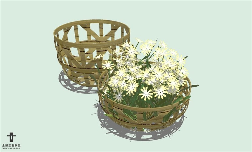 SketchUp草图大师室内植物盆景花草盆栽SU模型下载plants-078SKP模型