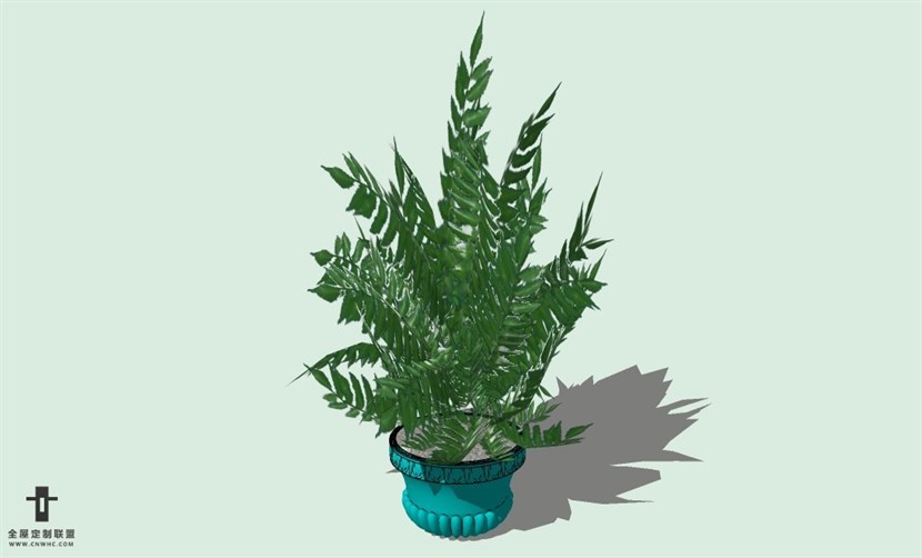 SketchUp草图大师室内植物盆景花草盆栽SU模型下载plants-084SKP模型