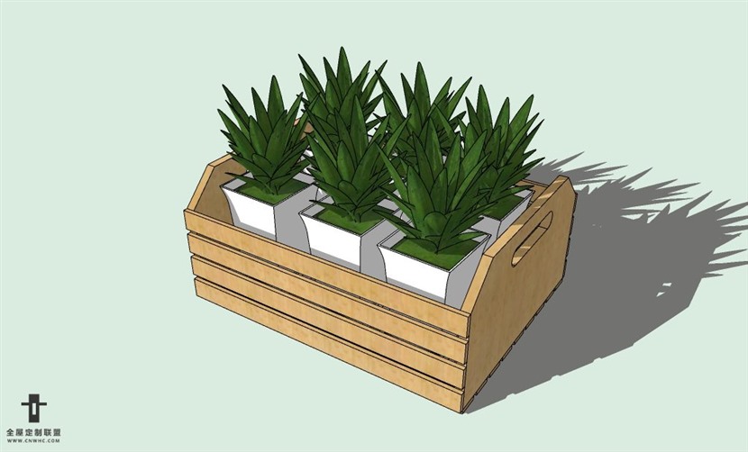 SketchUp草图大师室内植物盆景花草盆栽SU模型下载plants-087SKP模型