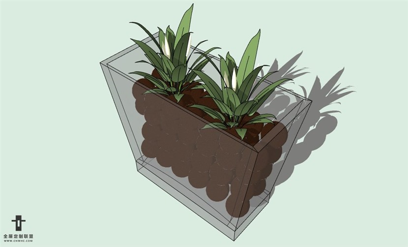 SketchUp草图大师室内植物盆景花草盆栽SU模型下载plants-091SKP模型