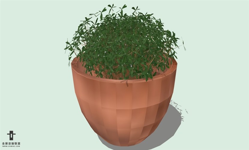 SketchUp草图大师室内植物盆景花草盆栽SU模型下载plants-093SKP模型