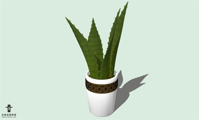 SketchUp草图大师室内植物盆景花草盆栽SU模型下载plants-098SKP模型