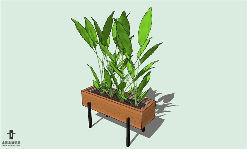 SketchUp草图大师室内植物盆景花草盆栽SU模型下载plants-107SKP模型