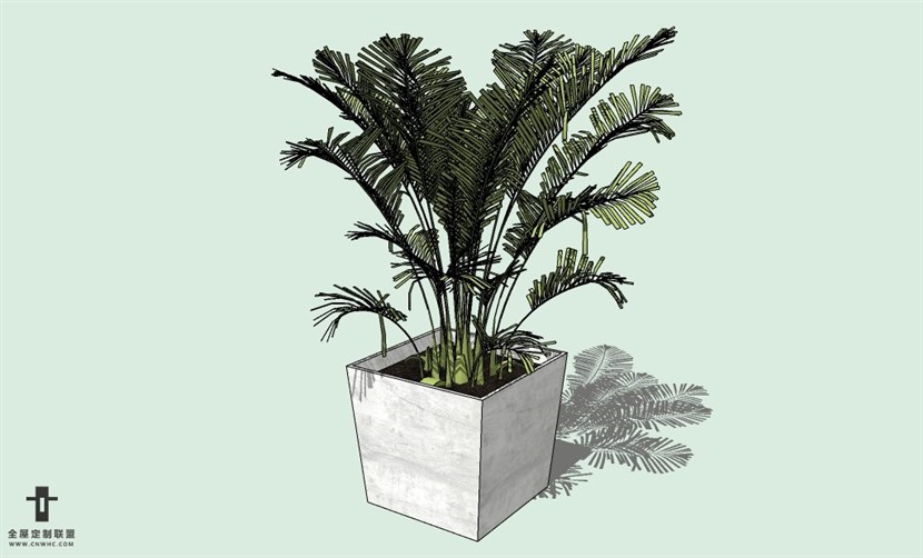 SketchUp草图大师室内植物盆景花草盆栽SU模型下载plants-115SKP模型