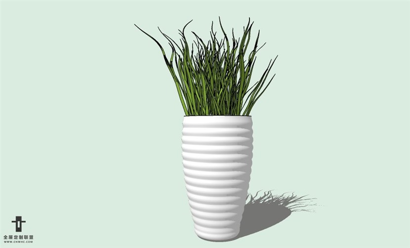 SketchUp草图大师室内植物盆景花草盆栽SU模型下载plants-124SKP模型