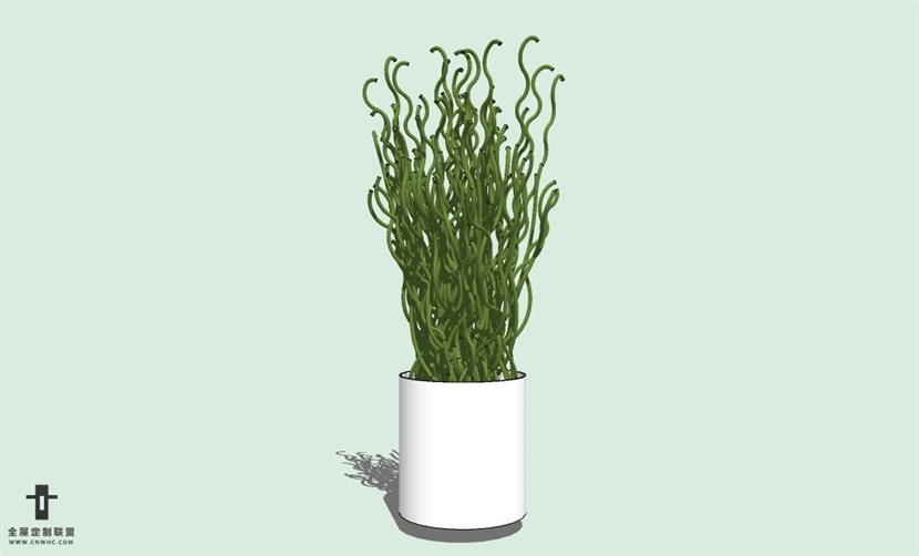 SketchUp草图大师室内植物盆景花草盆栽SU模型下载plants-125SKP模型