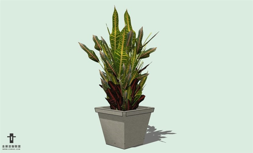 SketchUp草图大师室内植物盆景花草盆栽SU模型下载plants-126SKP模型