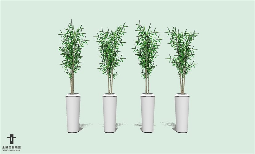 SketchUp草图大师室内植物盆景花草盆栽SU模型下载plants-139SKP模型