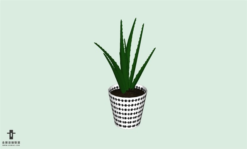 SketchUp草图大师室内植物盆景花草盆栽SU模型下载plants-144SKP模型