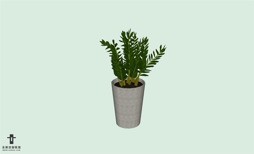 SketchUp草图大师室内植物盆景花草盆栽SU模型下载plants-146SKP模型