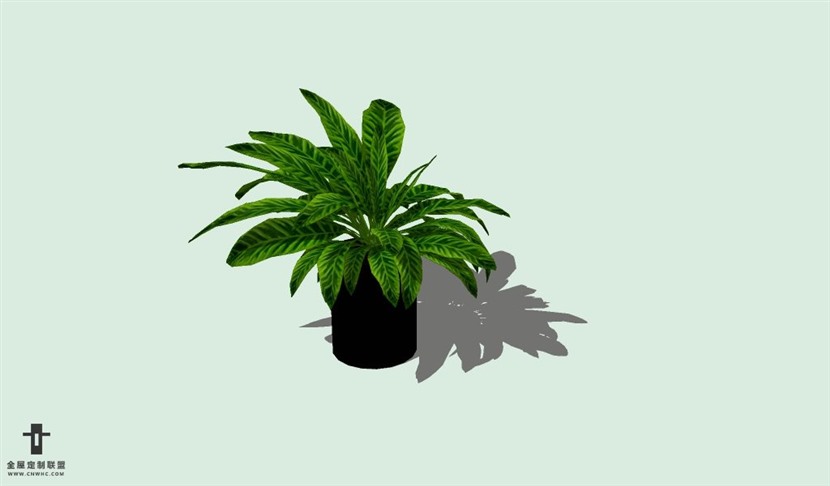 SketchUp草图大师室内植物盆景花草盆栽SU模型下载plants-157SKP模型