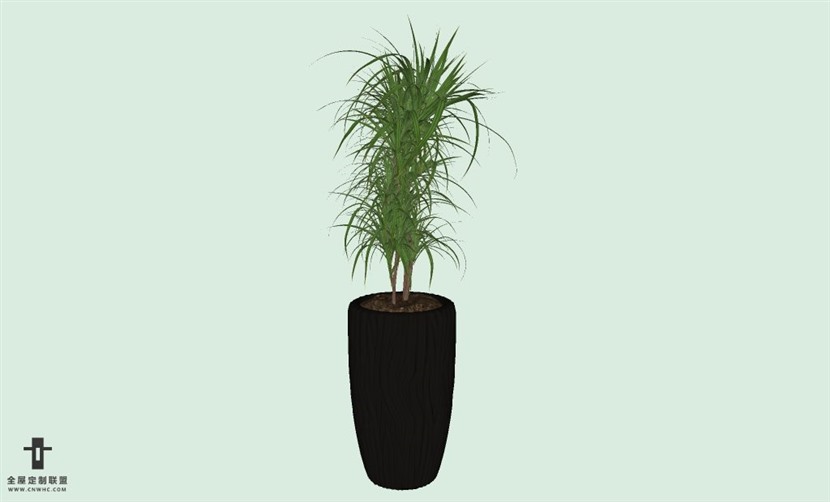 SketchUp草图大师室内植物盆景花草盆栽SU模型下载plants-170SKP模型