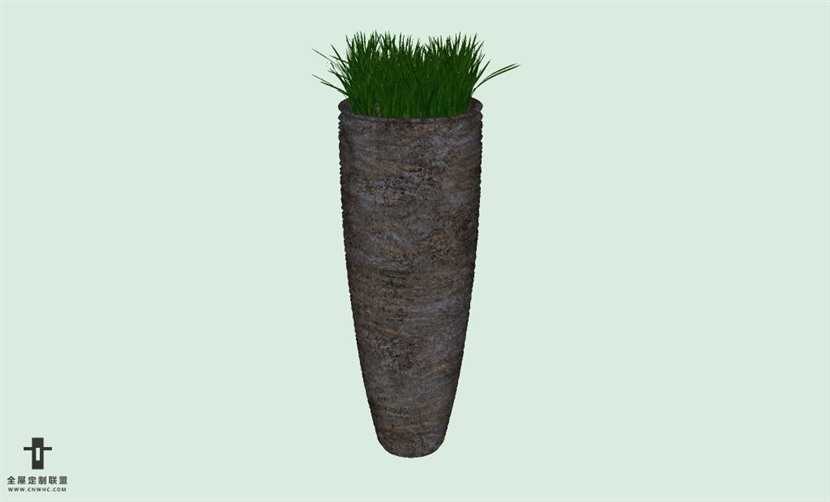 SketchUp草图大师室内植物盆景花草盆栽SU模型下载plants-171SKP模型