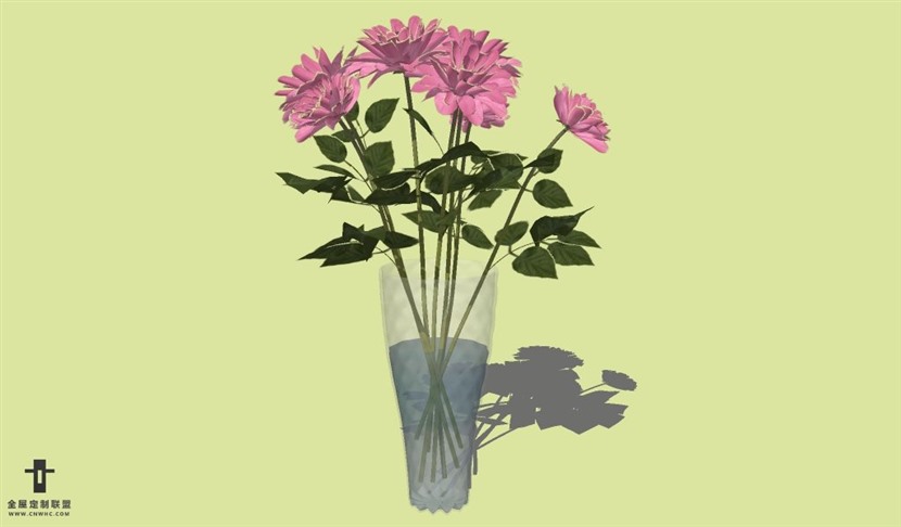 SketchUp草图大师花卉植物花瓶SU模型Vase-011SKP模型