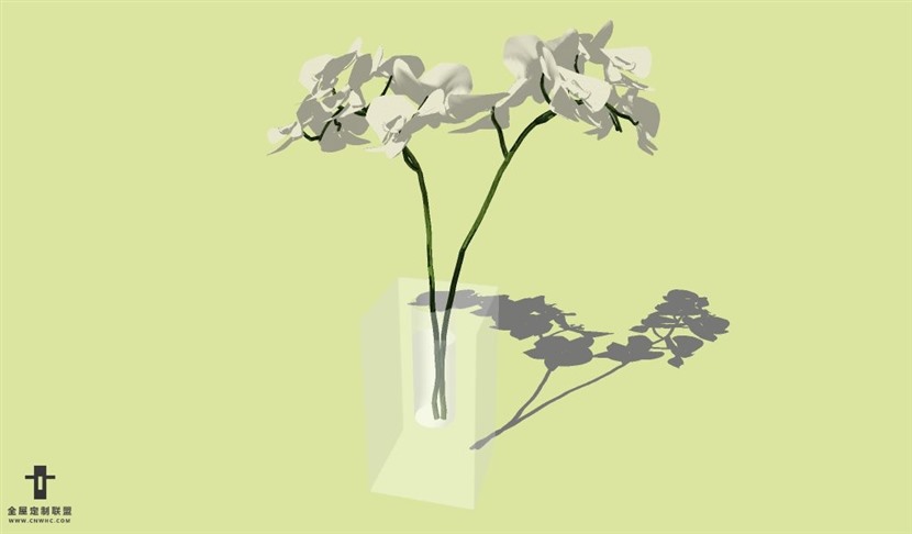 SketchUp草图大师花卉植物花瓶SU模型Vase-012SKP模型