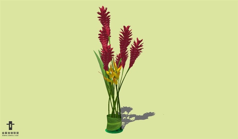 SketchUp草图大师花卉植物花瓶SU模型Vase-013SKP模型