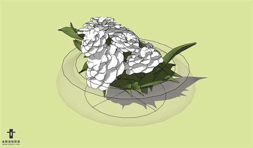 SketchUp草图大师花卉植物花瓶SU模型Vase-014SKP模型