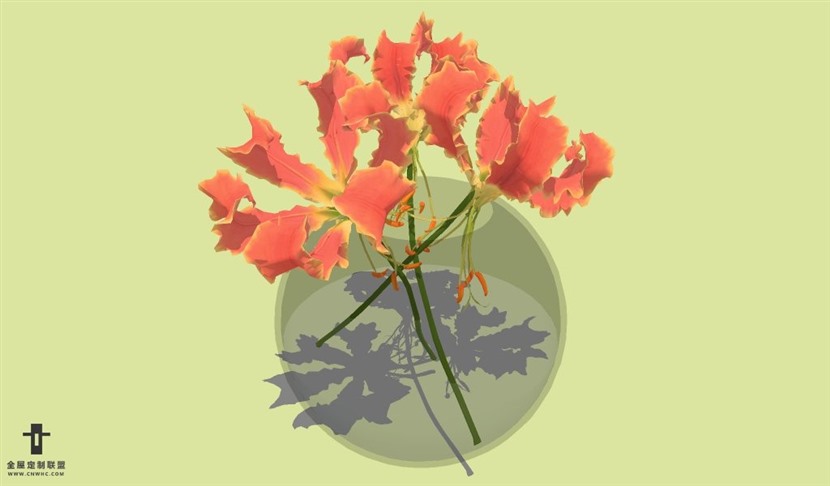 SketchUp草图大师花卉植物花瓶SU模型Vase-017SKP模型