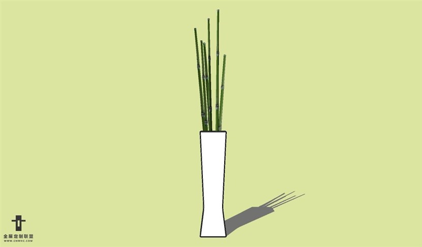 SketchUp草图大师花卉植物花瓶SU模型Vase-026SKP模型