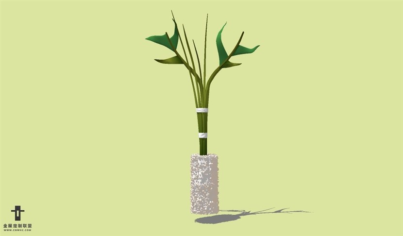 SketchUp草图大师花卉植物花瓶SU模型Vase-050SKP模型