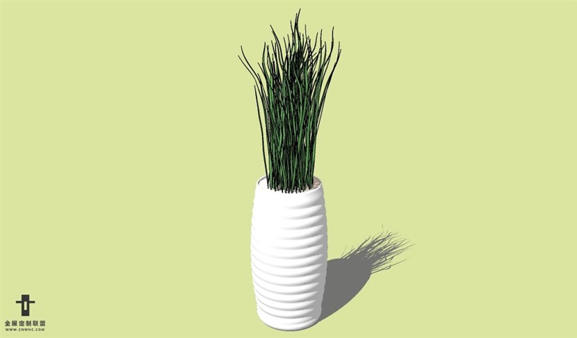 SketchUp草图大师花卉植物花瓶SU模型Vase-059SKP模型