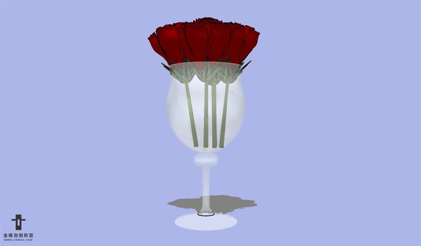 SketchUp草图大师花卉植物花瓶SU模型Vase-079SKP模型