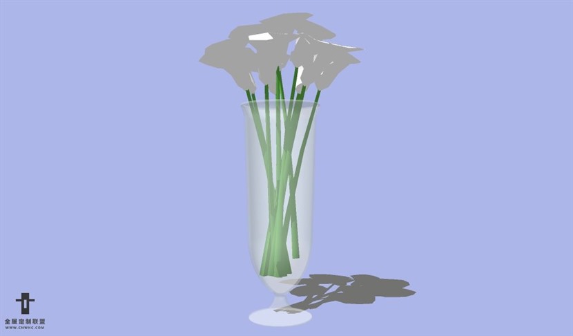 SketchUp草图大师花卉植物花瓶SU模型Vase-080SKP模型