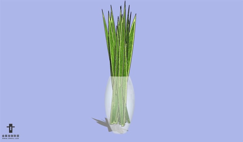 SketchUp草图大师花卉植物花瓶SU模型Vase-086SKP模型