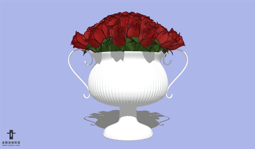 SketchUp草图大师花卉植物花瓶SU模型Vase-088SKP模型