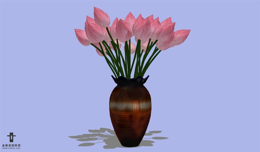 SketchUp草图大师花卉植物花瓶SU模型Vase-094SKP模型