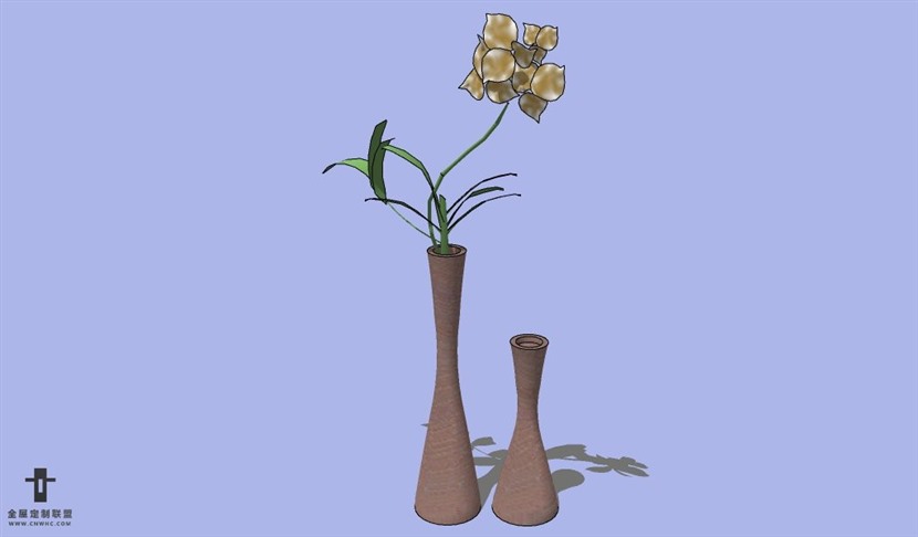 SketchUp草图大师花卉植物花瓶SU模型Vase-097SKP模型