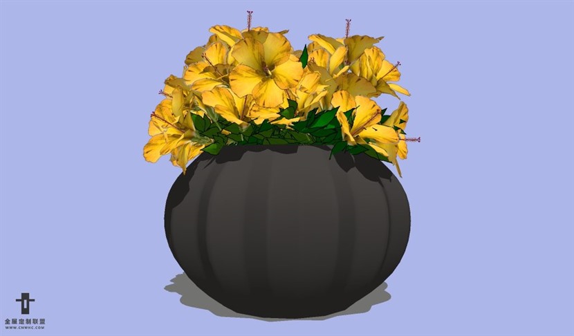 SketchUp草图大师花卉植物花瓶SU模型Vase-103SKP模型